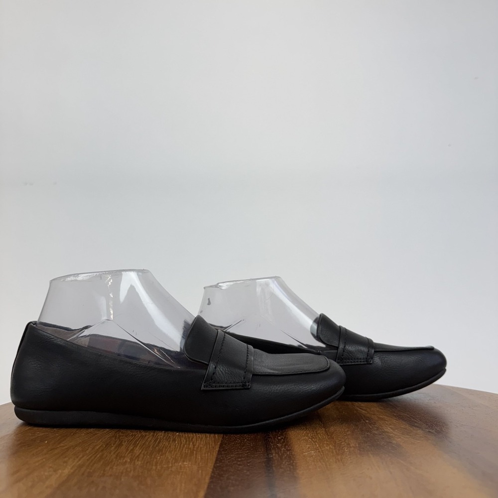 New Womens BOC By Born‎ Piper Black Faux Leather Casual Loafers Size 6 M NWOB